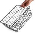 Multifunctional Organizer Wire Basket for Home and Office Use Large Size Black & White Colors (12 inch in length 8.6 inch width 1pc). 