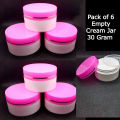 Empty Cream Containers 30 Gram Pot Cream Jars Refillable Plastic Cosmetic Containers. 