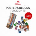 Prima Poster Paints 12 pcs | painting colours | 30 ml each bottle | art and craft colours | Rich & Smooth Colors for Painting & Crafting". 