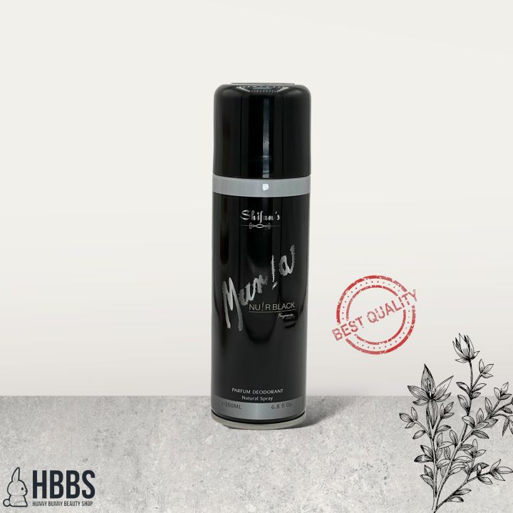 Morina Black Noir  - 200ml - perfume for men - body spray