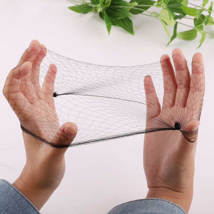 【ETOP】50pcs/Bag Nylon hair net star dance recital Weaving cap Black hairnets Invisible Elastic Mesh Hair Styling Hairnet Soft Lines