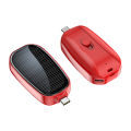 Solar Keychain Mini Power Bank Portable Powerbank Compact Phone Charger Mini Power Bank TYPE-C Backup Emergent Power 1200mAh. 
