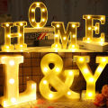 DIY 3D Letter Light LED Night Lights 26 English Marquee Sign Alphabet Night Lamp Atmosphere Home Wedding Birthday Decor Light. 