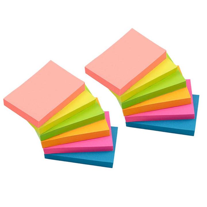 Pack of 100 - Compact Size Sticky Notes size 2 x 3 Inches, Bright Colors Self-Stick Pads, Easy to Post for Home, Office, Notebook