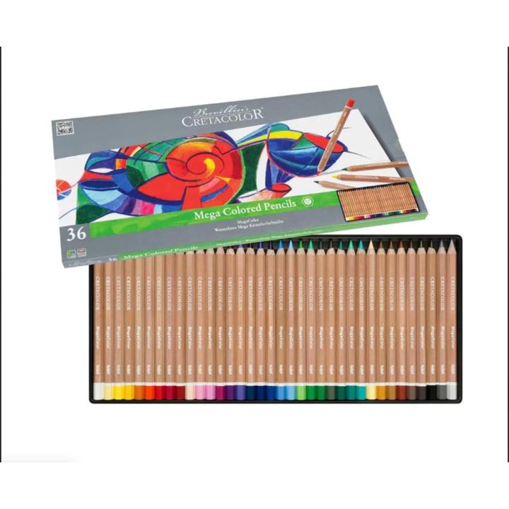 Cretacolor Mega Color Pencils For Professionals Set Of 36