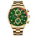 DEYROS trendy men's watch fashion stainless steel calendar watch student luminous hands quartz watch cross-border. 