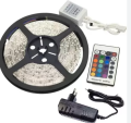 RGB LED Strip Lights 15 Feet Self-Adhesive Waterproof Color Changing Remote Control Complete kit with 12V Adapter 2835. RGB Lights Strip for PC Gaming, Bedroom, Kitchen, and Home Decoration. 
