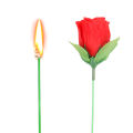 Professional Magician Bar Illusion Props Torch To Rose Flower Fire Magic Trick Flame Appearing Flower. 