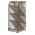 1pcs ergonomic desk storage box plastic rectangular organizing drawer organizer pen holder makeup tool organizer--transparent grey L. 