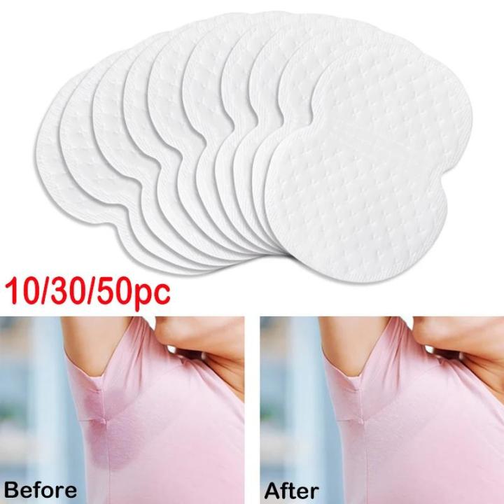 50pcs White Underarm Pads Dress Clothing Perspiration Deodorant Pads Women Men Armpit Care Sweat Absorbent Pads Deodorant