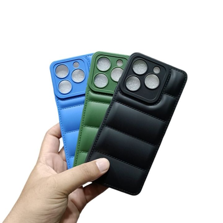 Realme C61 / Realme C63 Back Cover Soft Puffer Down Jacket Bubble Camera Protection Realme C61 / Realme C63 Phone Case