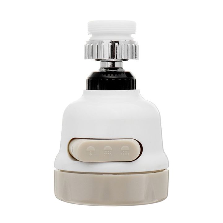 (White) - Movable Kitchen Tap Head, 360° Rotatable Water Spray ABS Sink Faucet Spray Head Tap,Splash Filter Water Saving Pressurisation Nozzle Bubbler Connector, 3 Modes Adjustment (White)