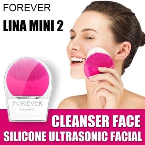 FOREVER FACE MASSAGER mini 2 Facial Cleansing Brush, Gentle Exfoliation and Sonic Cleansing for All Skin Types | Makeup Remover | (Colour as per availability)