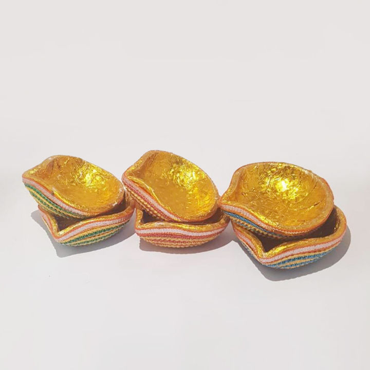 Pack of 6 Clay Pot Diya Small Size for Decoration | Traditional Terracotta Diya for Lighting