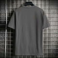 Summer T-shirt Artistic Mountain Pattern Round Neck Men Tops. 