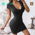 DR BEI Bodycon Dress Waist Tight Solid Color Bodycon Mini Dress. 