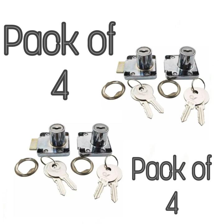 Pack of 4 Drawer Lock Furniture Desk Cabinet Lock With Keys. 4Pcs Wardrobe Cabinet Lock, Desk Drawer, Wardrobe Locker, Furniture Lock Hardware Accessories.