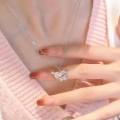 YK2 Necklace Pendant For Women Jewelry Pink Gemstone Love Necklace Luxury Design Sweet Pink Heart Planet Collar. 