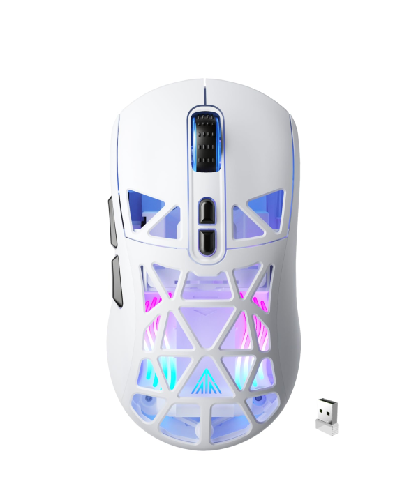 SOLAKAKA SM802 Wireless Gaming Mouse 10000 DPI Customized Macro Replaceble Switch RGB Gamer Mouse 63g Ultra-light