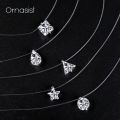 Transparent Chain Necklace Aaa Zircon Invisible Choker Women Oval Water Drop Triangle Square Star Pendant Necklaces. 