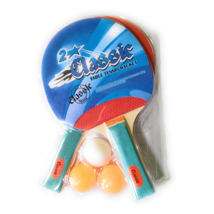 Safdar Mart- Pair of Lightweight Table Tennis Racket and 3 Balls Set, Powerful Short Handle Table Tennis Paddle Racket Kit Sports Equipment