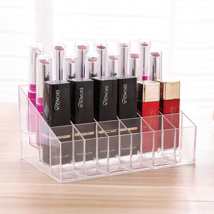 24%20Grid%20Plastic%20Lipstick%20Transparent%20Jewelry%20Storage%20Box%20Makeup%20Organizer%20Holder%20-%20Image%203