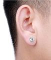 Beautiful Magnetic Stud Earrings Round Rhinestone No-piercing Ear Studs Jewelry For Women  01 pair. 