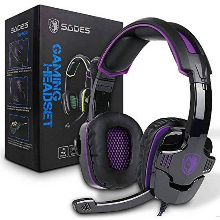 SADES SA-810 High-Performance 7.1 USB PC Headset Deep Bass Gaming Headphones With LED Micphone For PC Gamer No Ratings