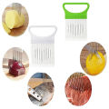 1PC Stainless Steel Onion Holder Slicer Prongs Cutter Chopper Vegetable And Meat Cutter Holder Comb Kitchen Gadget Accessories. 