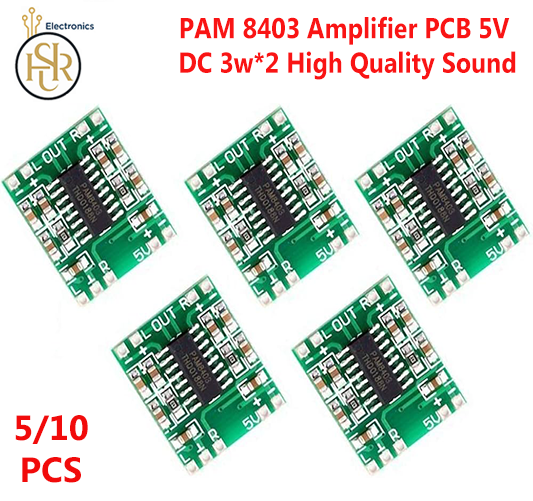 (Pack Of 5/10) PAM8403 5V Power Audio Amplifier Board Module 2 Channel ...