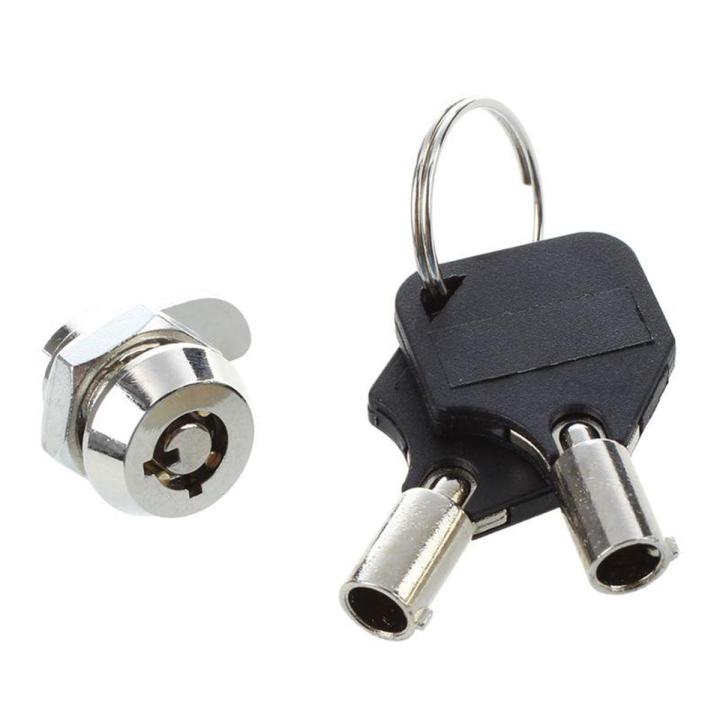 Cabinet Door Quarter Turn Security Tubular Cam Lock w Keys