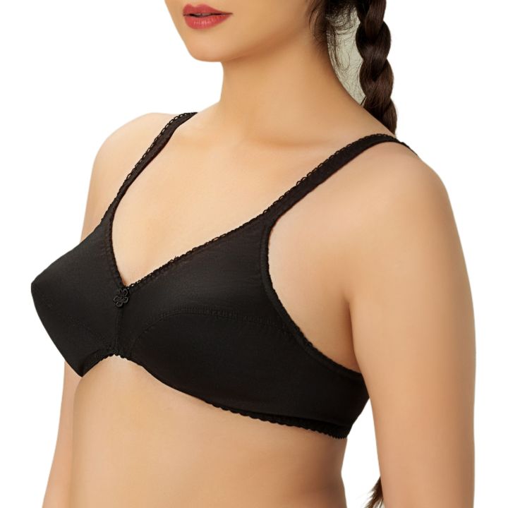 Bebelle,%20Basic%20Cotton,%20Bra%20for%20girls%20and%20women,%20Casual%20Bra,%20Blended%20Fabric%20Bra,%20Black,%20B%20Cup%20-%20Image%202