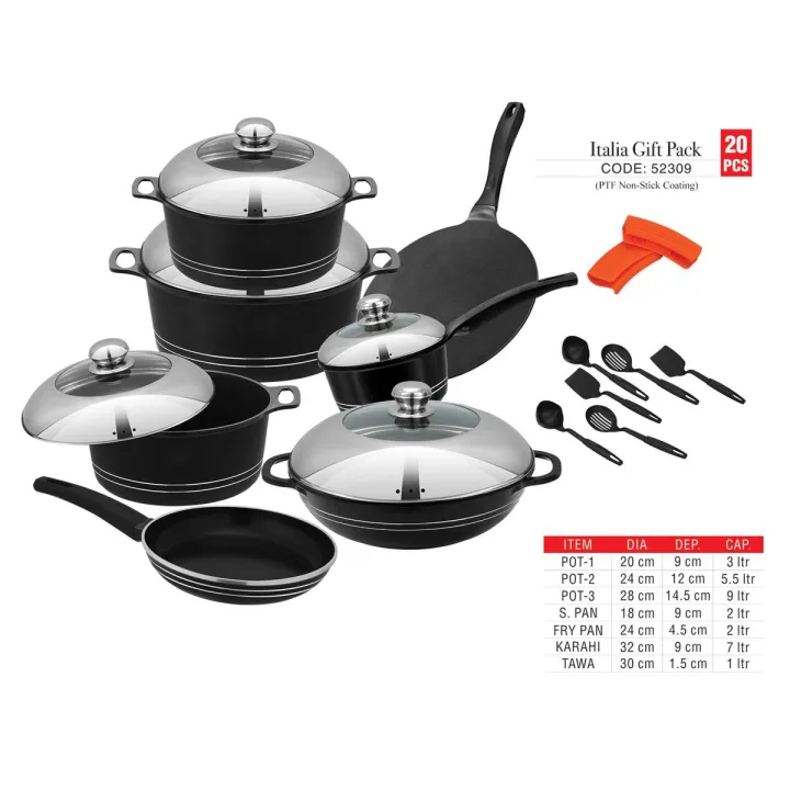 SONEX%20Itali%20Gift%20Pack%20Cookware%20Set%20with%20Steel%20Lid%20-%2020%20Pieces%20-%20PTF%20Non%20Stick%20Coating%20-%20Black%20-%20Image%202