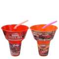 Snack and Drink Cup 2 in 1 with bibet Snacks Holder Cartoon Character Bowl Coke Cups French Fries Container. Snack Container, On-the-Go Snacking. 