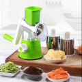 3 in 1 Manual Vegetable Slicer Stainless Steel Manual Vegetable Cutter Slicer Round Slicer Potato Cheese Chopper Blades Multifunctional Kitchen Gadgets Cutting Machine Manual Tabletop Drum Cheese Grater - Potato Slicer - 3 in 1 Slicer - Kadokash. 