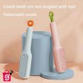 Self Cleaning Hair Brush Retractable Easy Clean Hair Brush Massage Comb with Retractable Bristles One-pull Clean Anti-Static Hair Brush for Easy Removal of Tangled Hairs - Hair Styling Tools New-One-Pull clean massage comb. 