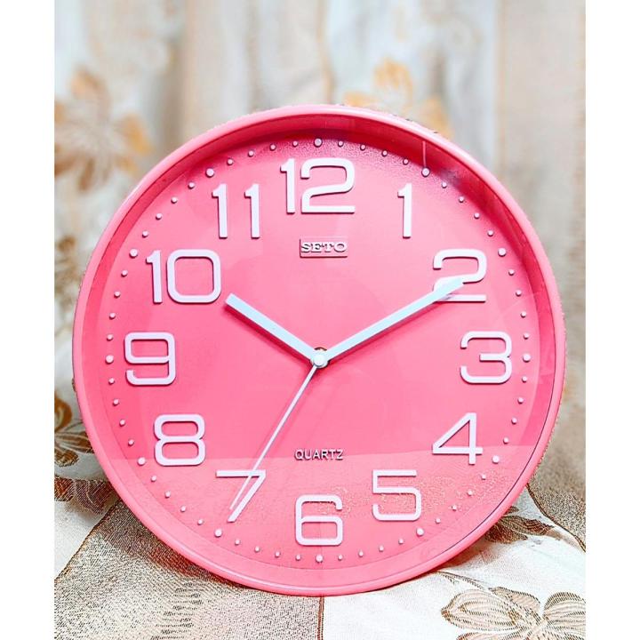 SETO Wall Clock Silent Non Ticking Wall Clock Quartz Battery Operated Round Wall Clock for Home/Office/Kitchen/Classroom/School - Sweep Movement Clock