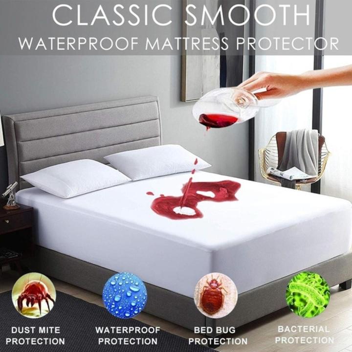 [Bed Bug Lock] Waterproof Mattress Protector Smooth Fabric Mattress Encasement Hypoallergenic Bed Cover