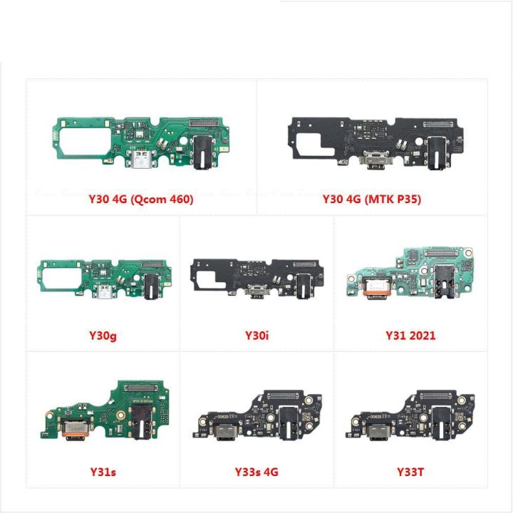 USB Charging Charger Dock Port Board With Microphone Mic Flex Cable Parts For Vivo Y33T Y33s Y31 Y30 4G Y30g Y30i
