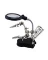 Helping Hand Clip LED Light Magnifier Soldering Iron Stand Magnifying Glass. 