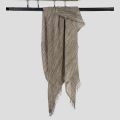 Cotton Linen Men Scarf Japanese Style Winter Blue Navy Black Striped Cotton Scarf. 