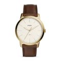 Fossil White Dial Brown Leather Strap Watch For Men FS5397. 