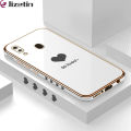 Jizetin (Free Lanyard) for Samsung A20 A30 Back Cover Back Cover Heart loved Luxury 6D Plating Case Side Pattern Soft Silicone Square Phone Cases. 