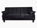 Galaxy Sofa CumBed Imported velvet Fabric Dark Grey Colour Armless Compact Living Spaces, Dorms, Guest Rooms, Apartments, Offices,. 