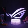 Silk Road Traders ROG Republic Of Gamers Logo Acrylic Gaming Room Table Night Light Lamp - 16 Colors With Remote. 