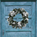 Garland Wreath Battery Operated Greenery Snowy Pine Cone Christmas Wreath Decor. 