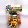 6 Pcs Character Imported Wild Animal Kingdom 4.5 Inch Large Size - Rubber Animals Action Figure World Jungle Zoo Toys Set - Big Animal For Kids Boys Girls Fun Playing Prank Play Toy. 