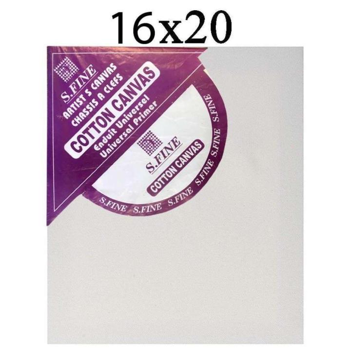 S.Fine Canvas Board Size 16 x 20 Inch - Pack Of 2