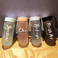 Hot and Cold Water Bottles for Girls- Acrylic Glass sunshine green- 300ml. 