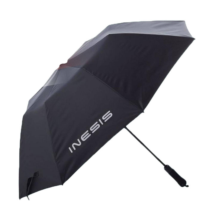 Folding small black umbrella - vinyl sun umbrella